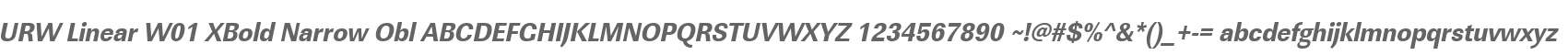 URW Linear W01 XBold Narrow Obl