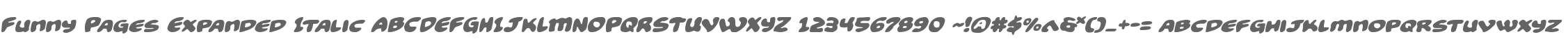 Funny Pages Expanded Italic