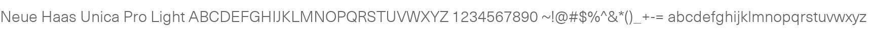 Neue Haas Unica Pro Light