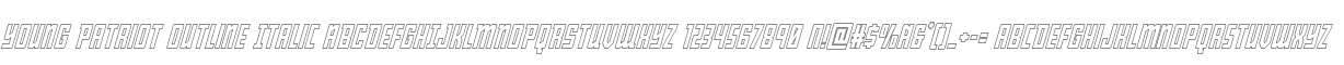 Young Patriot Outline Italic