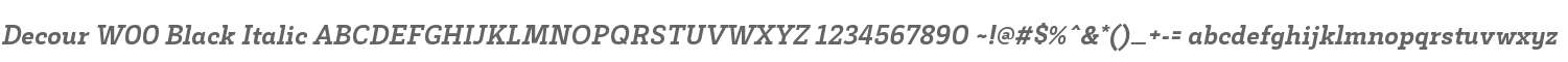 Decour W00 Black Italic
