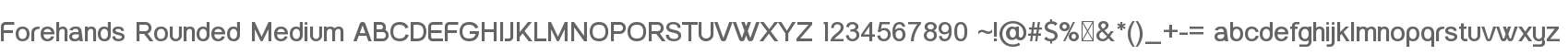 Forehands Rounded Med