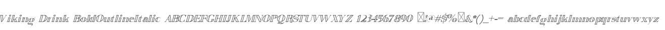 Viking Drink BoldOutlineItalic