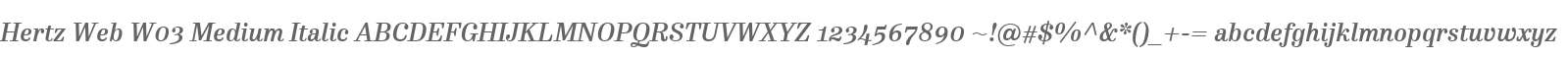 Hertz Web W03 Medium Italic