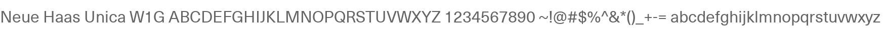 Neue Haas Unica W1G