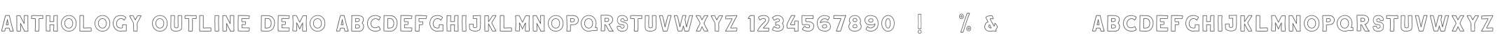 Anthology Outline DEMO