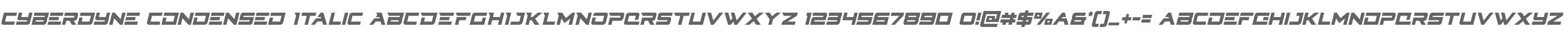Cyberdyne Condensed Italic