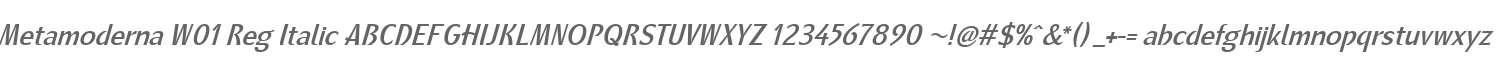 Metamoderna W01 Reg Italic