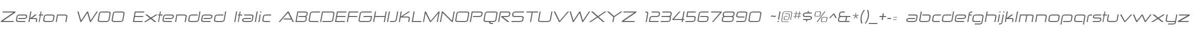 Zekton W00 Extended Italic