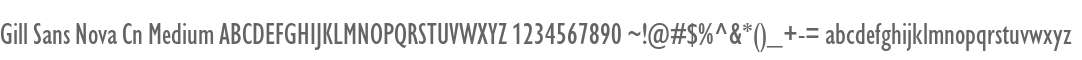 Gill Sans Nova Cn Medium