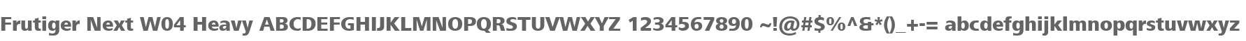Frutiger Next W04 Heavy