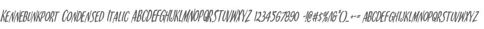 Kennebunkport Condensed Italic