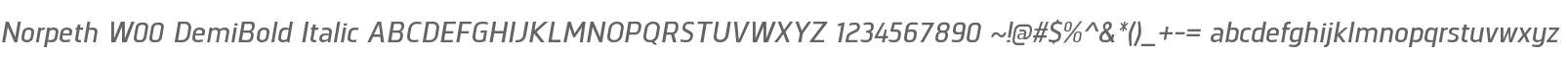Norpeth W00 DemiBold Italic