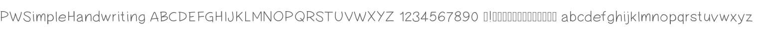 PWSimpleHandwriting