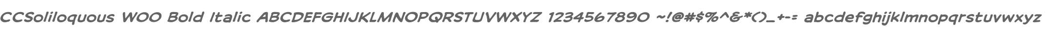 CCSoliloquous W00 Bold Italic