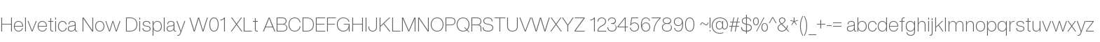 HelveticaNowDisplayW01-XLt