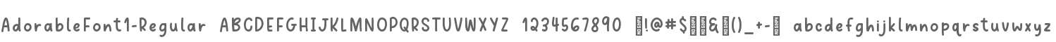 Adorable Font 1