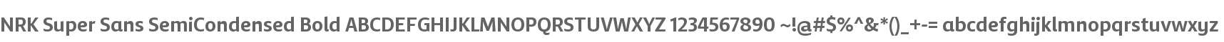 NRK Super Sans SemiCondensed