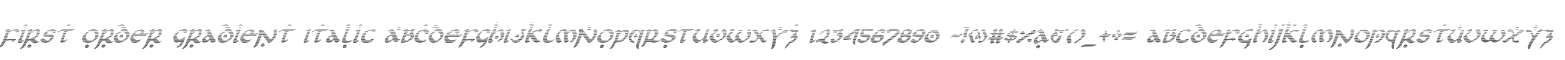 First Order Gradient Italic