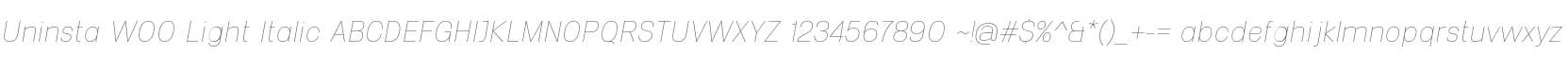 Uninsta W00 Light Italic