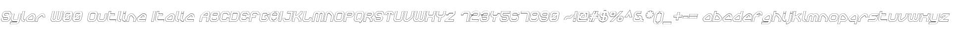 Sylar W00 Outline Italic