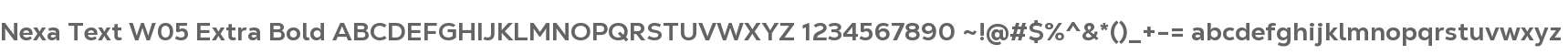 Nexa Text W05 Extra Bold