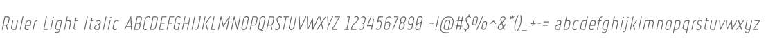 Ruler Light Italic