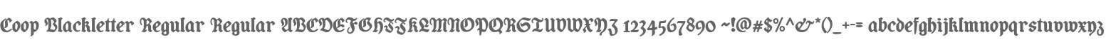 Coop Blackletter Regular Regular