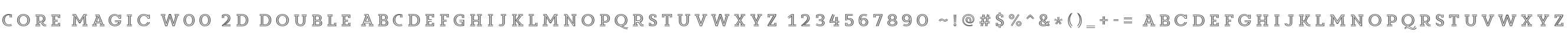 Core Magic W00 2D Double