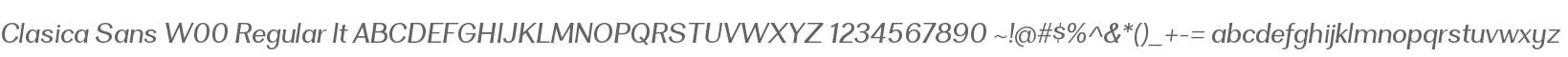 Clasica Sans W00 Regular It