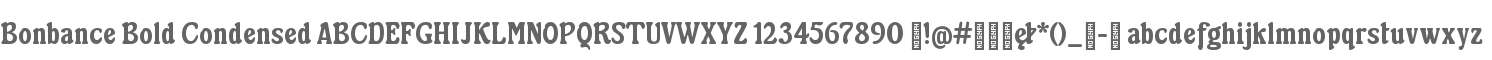 Bonbance Bold Condensed