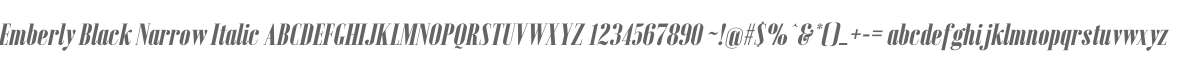 Emberly Black Narrow Italic