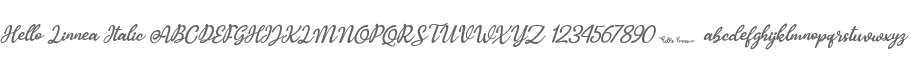 Hello Linnea Italic