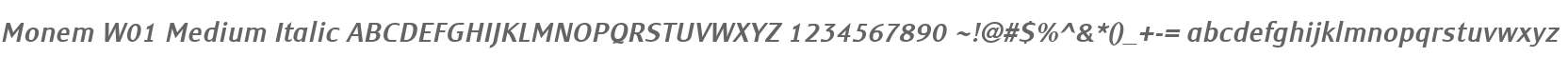 Monem W01 Medium Italic