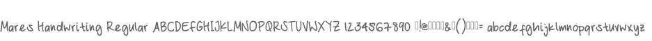 Mares Handwriting Regular