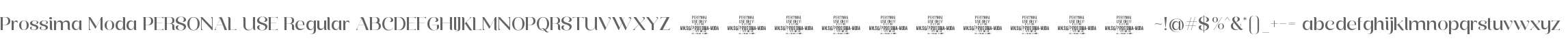 Prossima Moda PERSONAL USE