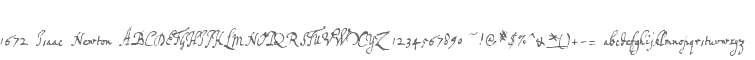 1672 Isaac Newton