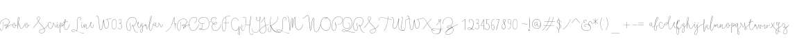 Boho Script Line W03 Regular