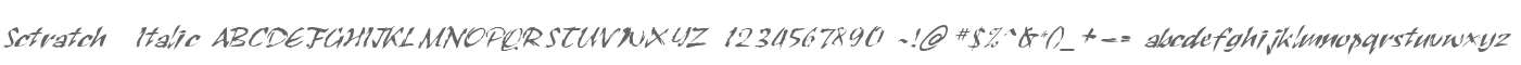 Sctratch  Italic