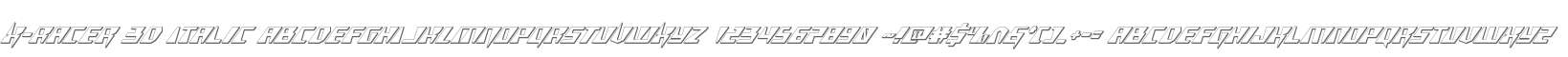 X-Racer 3D Italic