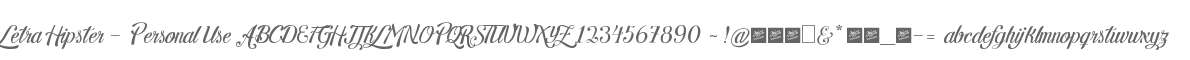 Letra Hipster - Personal Use