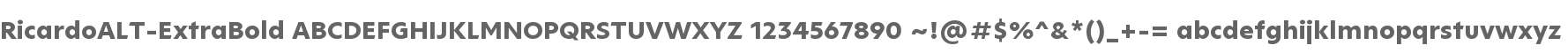 Ricardo ALT ExtraBold