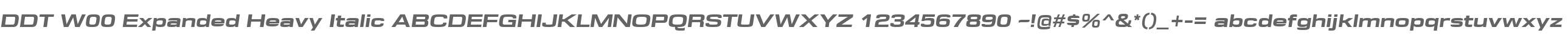 DDT W00 Expanded Heavy Italic