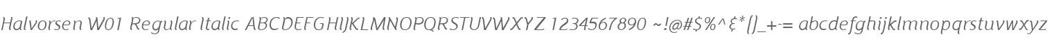 Halvorsen W01 Regular Italic