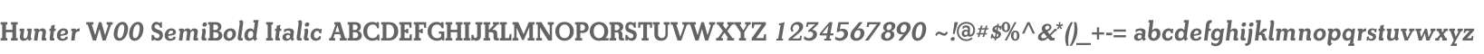 Hunter W00 SemiBold Italic