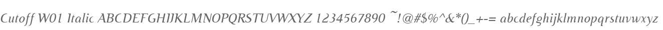 Cutoff W01 Italic