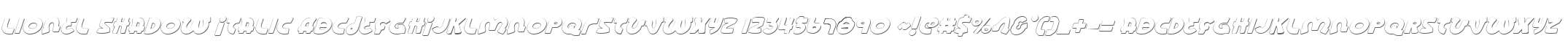 Lionel Shadow Italic