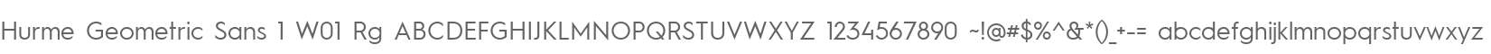 Hurme Geometric Sans 1 W01 Rg