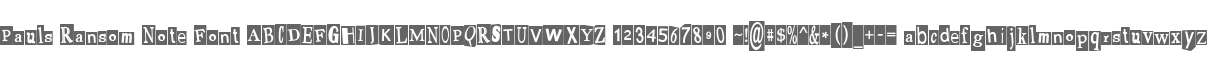 Pauls Ransom Note Font
