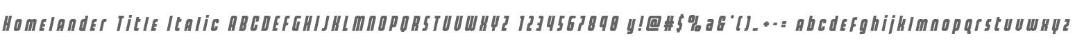 Homelander Title Italic
